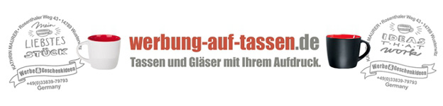 Besuchen Sie auch unsere spezialisierte Website für Werbeartikel aus Keramik, Glas und Porzellan unter Werbung-auf-Tassen.de