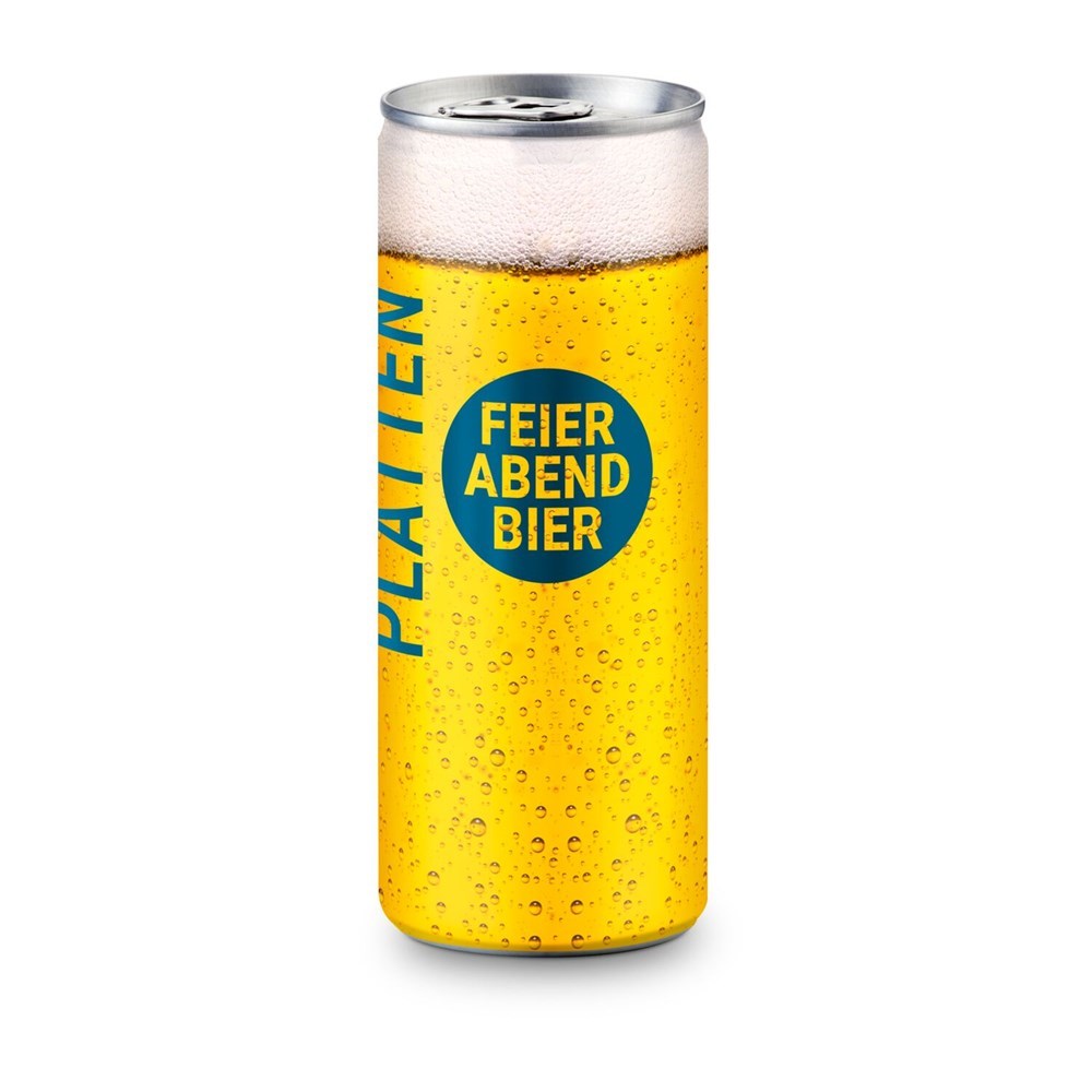 Helles Bier in der Slimline Dose, feinherb und leicht malzig - Fullbody-Etikett, 250 ml